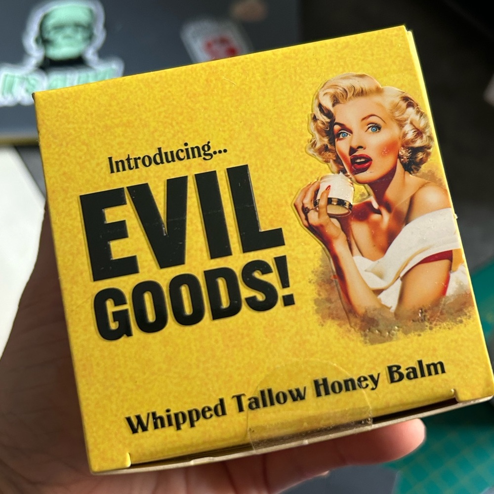 Evil Goods Whipped Tallow Honey Balm 180g New Glass Jar